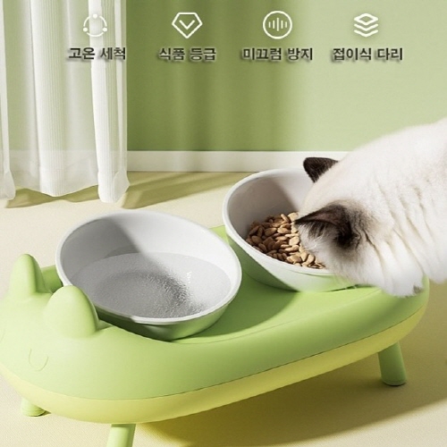 애완동물 세라믹 높이 조절 접이식 그릇 (S-2172)