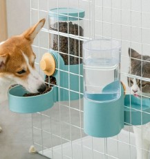 애완동물 사료+물 디스펜서 세트 (스탠드, 거치 겸용) (S-2198)
