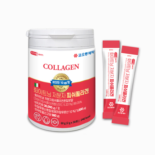 [코오롱제약] 화이트닝 저분자피쉬콜라겐(이탈리아산) 2,000mg x 30포