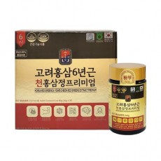 [천왕삼] 고려홍삼6년근 천홍삼정프리미엄(100%) 240g x 2병(쇼핑백포함)