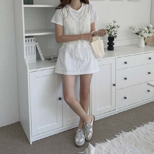 츠라우 바스락 a라인 속바지 미니 스커트