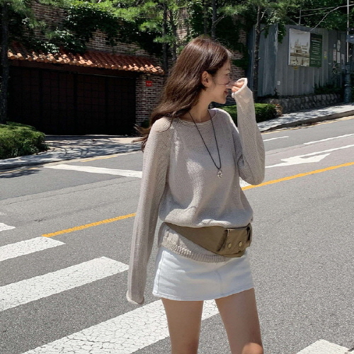 히린보 H라인 마이크로 미니 코튼 스커트