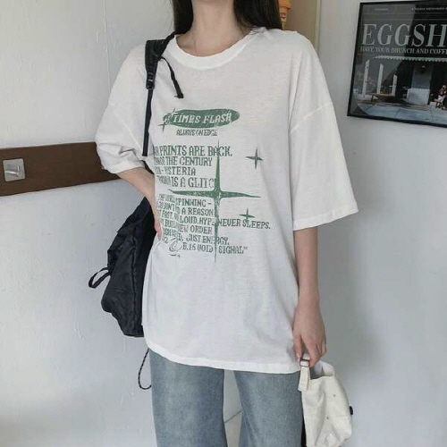 인블린 플래시 프린팅 피그먼트 반팔티