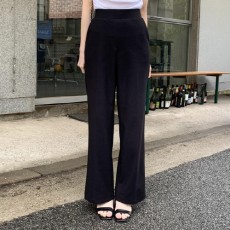 노늘심 스판 세미 와이드 밴딩 슬랙스