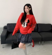 (디즈니정품)살이네 오버핏 미니마우스 컬러 니트