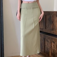 러즈싱 쫀쫀 폴딩 밴딩 A라인 롱 스커트