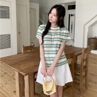 드토코 컬러 스트라이프 반팔 티셔츠