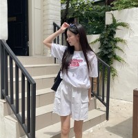 솔터산 나일론 미시간 자수 반팔 맨투맨