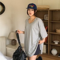 고성티 레터링 언발 루즈핏 반팔티