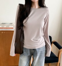 차리체 랍빠 라운드넥 베이직 긴팔 티셔츠